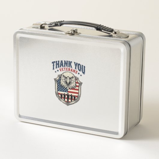 Dank U Veteranen Patriottische Adelaar Schild Shir (Voorkant)