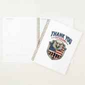 Dank U Veteranen Patriottische Adelaar Schild Shir Planner (Display)