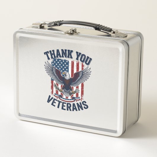 Dank U Veteranen Patriottische Adelaar Vintage (Voorkant)
