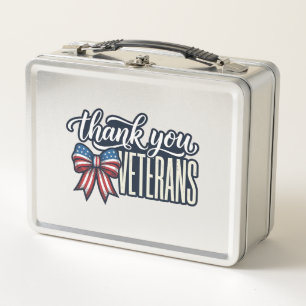 Dank U Veteranen Patriottische Lint Vintage T-shir