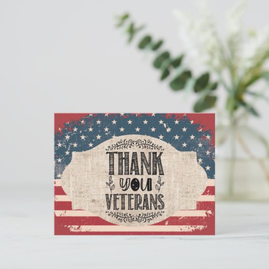 Dank U Veteranen Postkaart (Staand voorkant)