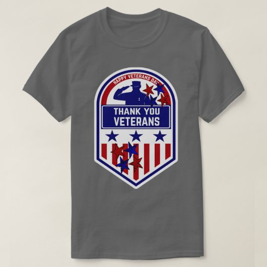 dank u veteranen t-shirt (Design voorkant)