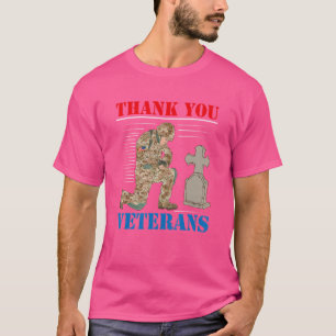 Dank U Veteranen Trots Soldaat Amerikaanse Trots T-shirt