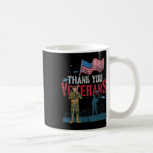 Dank u veteranen US Flag Patriotic Soldier Memoria Koffiemok