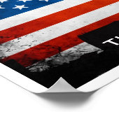 Dank u veteranen - Vlag en Soldaat Silhouette Poster (Hoek)