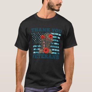 Dank u veteranen voor de dag van de patriottische t-shirt