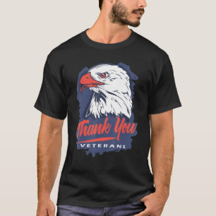 Dank u veteranen voor de dag van de patriottische  t-shirt