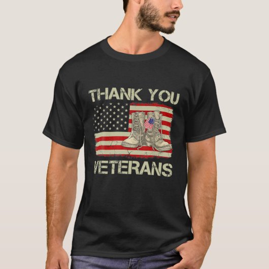 Dank u veteranen voor de strijd tegen boots Vetera T-shirt (Voorkant)