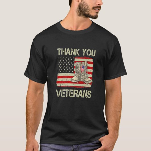 Dank u veteranen voor de strijd tegen boots Vetera T-shirt (Voorkant)