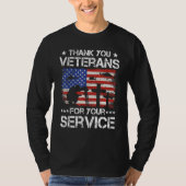 Dank u veteranen voor het bladervocht t-shirt (Voorkant)