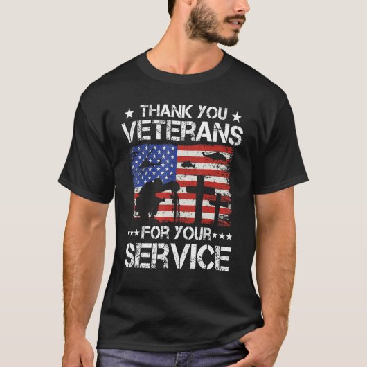 Dank u veteranen voor het bladervocht t-shirt (Voorkant)