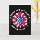 Dank U Veteranen Voor Uw Dienst Sunflower Vete Kaart (Gele Bloem)