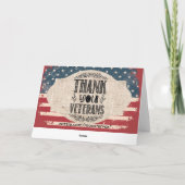 Dank U Veteranen Wenskaart Kaart (Achterkant)