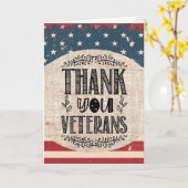 Dank U Veteranen Wenskaart Kaart (Gele Bloem)