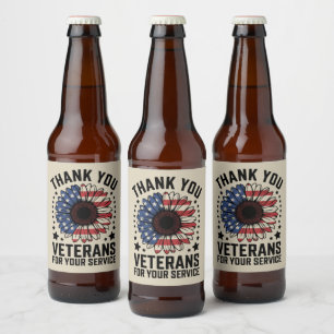 Dank U Veteranen Zonnebloem Militaire Veteranen Da Bier Etiket