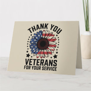 Dank U Veteranen Zonnebloem Militaire Veteranen Da Kaart