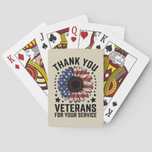 Dank U Veteranen Zonnebloem Militaire Veteranen Da Pokerkaarten