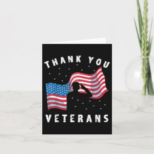 Dank u Veterans Soldier US Flag America Memoria Kaart