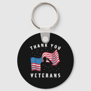 Dank u Veterans Soldier US Flag America Memoria Sleutelhanger
