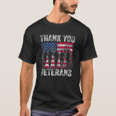 Dank u Veterans Veterans Day voor vrouwen Mannen T-shirt (Voorkant)