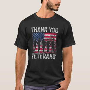 Dank u Veterans Veterans Day voor vrouwen Mannen T-shirt