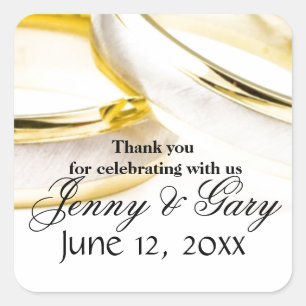 Dank u vierkante sticker