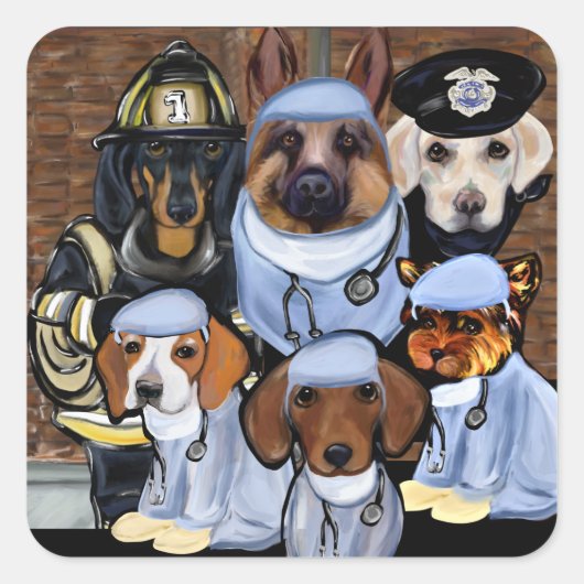 DANK U VIERKANTE STICKER (Voorkant)