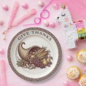 "Dank U" Vintage Thanksgiving Papieren Bord (Feest)