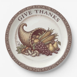 "Dank U" Vintage Thanksgiving Papieren Bord