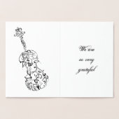 Dank u Vioollijntekening Folie Kaarten (Binnen)