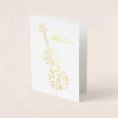 Dank u Vioollijntekening Folie Kaarten (Voorkant)