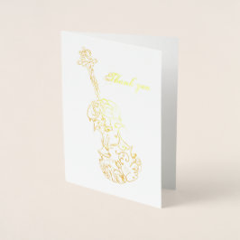 Dank u Vioollijntekening Folie Kaarten