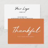 Dank u Visitekaartje Bedankkaart (Voorkant / Achterkant)