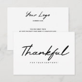 Dank u Visitekaartje Bedankkaart (Voorkant / Achterkant)