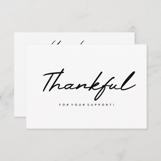 Dank u Visitekaartje Bedankkaart (Voorkant / Achterkant)