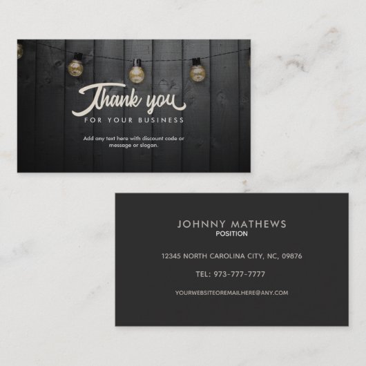 Dank u Visitekaartjes (Voorkant / Achterkant)