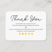 Dank u visitekaartjes 5 sterren (Voorkant)