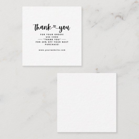 Dank u Visitekaartjes Dank u de Kaarten van het Tu (Voorkant / Achterkant)