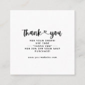 Dank u Visitekaartjes Dank u de Kaarten van het Tu (Voorkant)