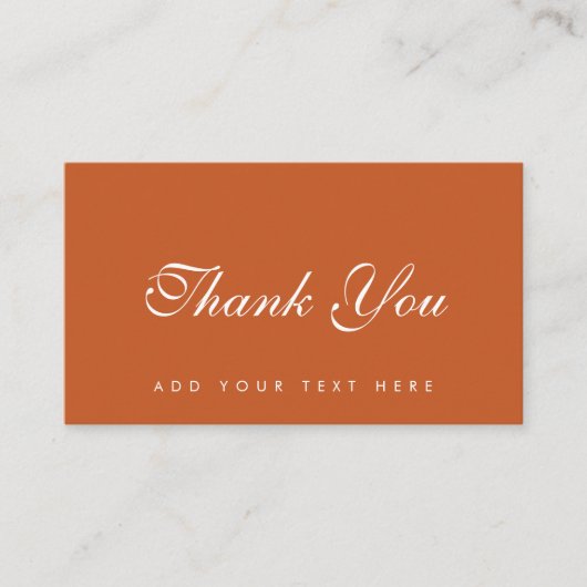 Dank u Visitekaartjes Elegant Terracotta Modern (Voorkant)
