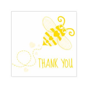 Dank u vliegende hommel harten stempel