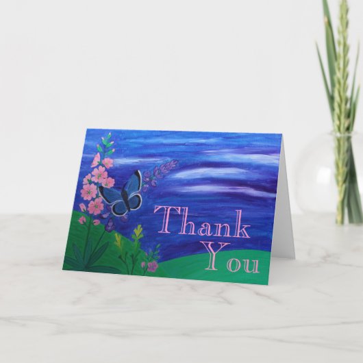 Dank u Vlinder Bedankkaart (Voorkant)