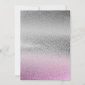 Dank u vlinder roze Paarse Baby shower Bedankkaart (Achterkant)