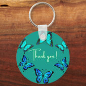 Dank u vlinder Sleutelhanger (Achterkant)