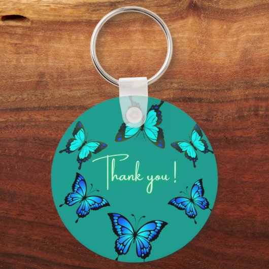 Dank u vlinder Sleutelhanger (Voorkant)