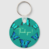 Dank u vlinder Sleutelhanger (Achterkant)