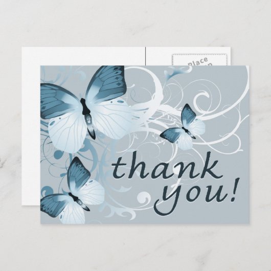 Dank u : Vlinders : Briefkaart (Voorkant / Achterkant)