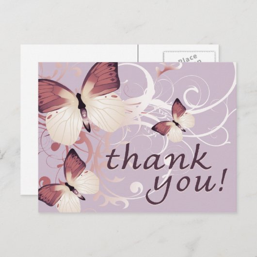 Dank u : Vlinders : Briefkaart (Voorkant / Achterkant)