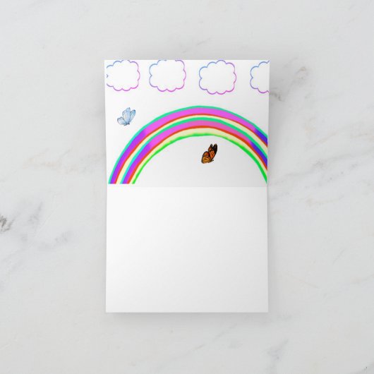 Dank u vlinders notitie Kaart (Binnen)