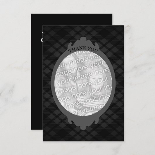 dank u ( voeg uw eigen afbeelding in ) kaart (Voorkant / Achterkant)